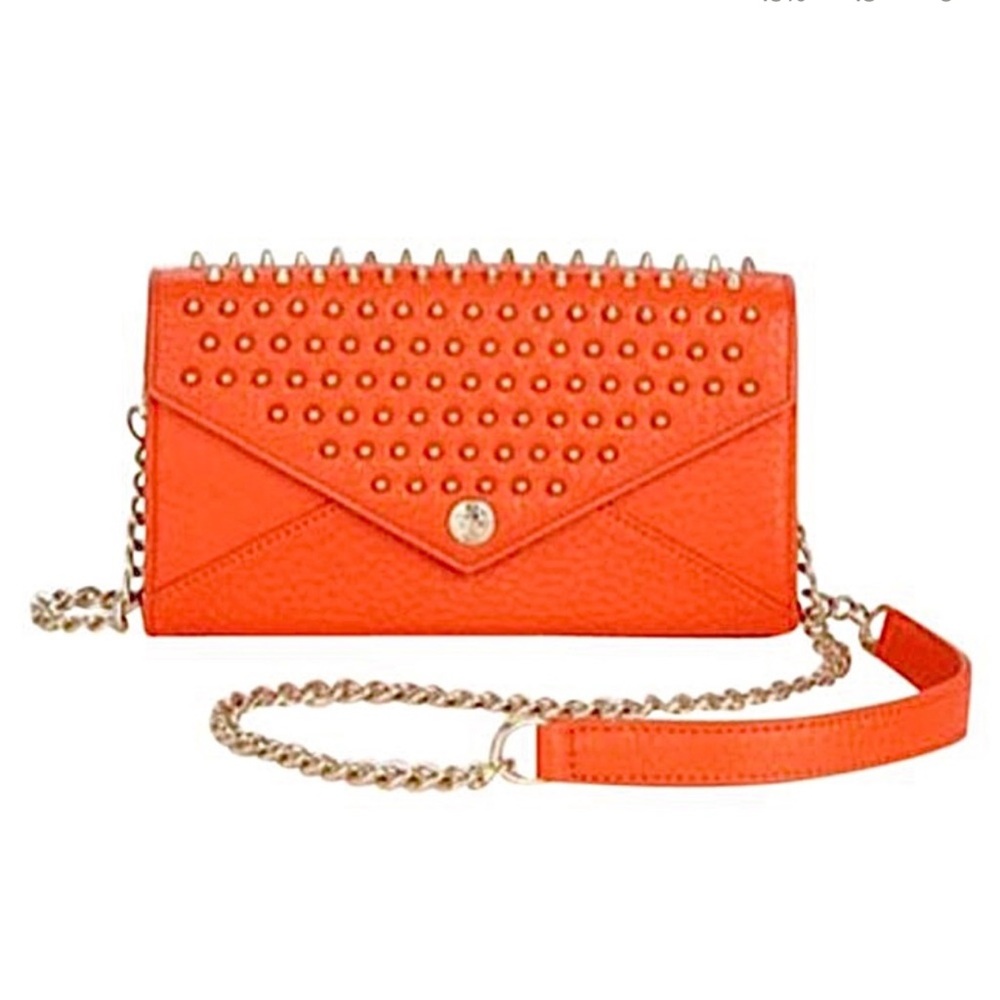 Rebecca Minkoff Orange Leather Studded Purse